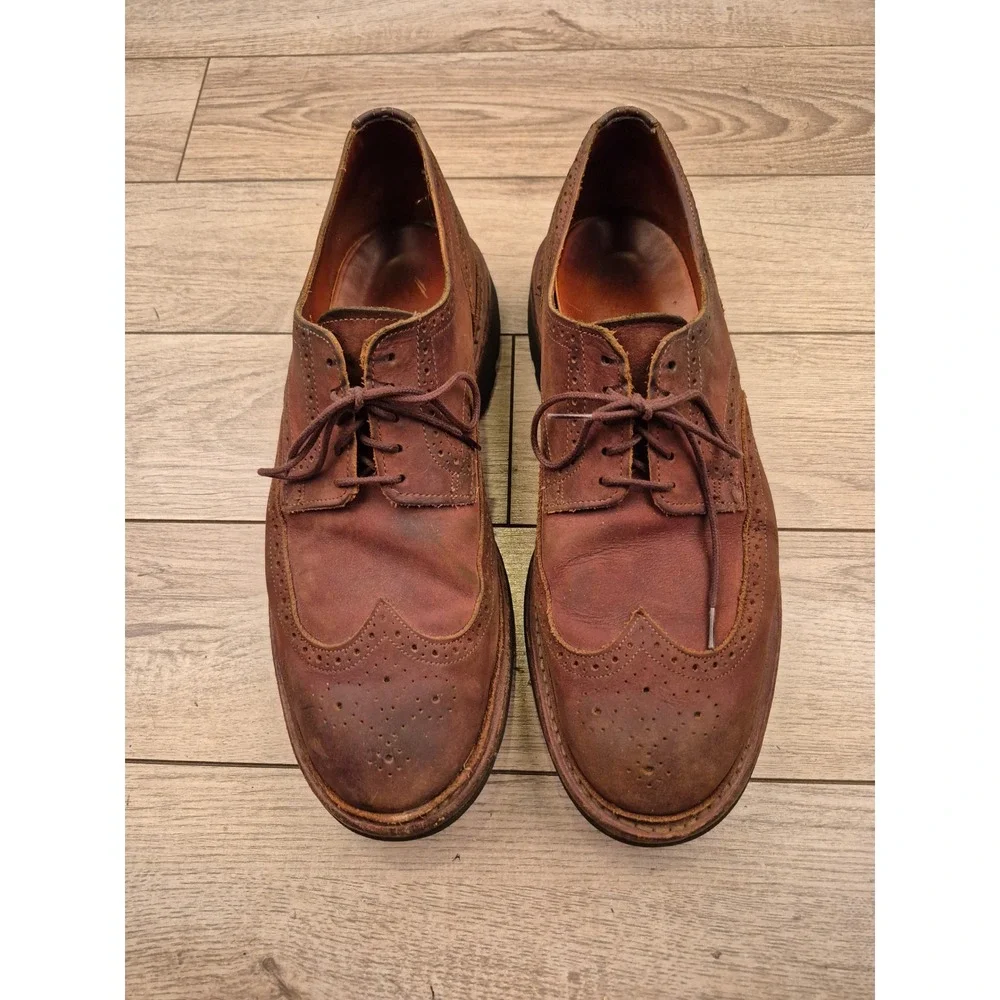 Allen Edmonds Thousand Oaks Brown Leather Wingtip Shoes Lace Up‎ Oxfords 10.5 D